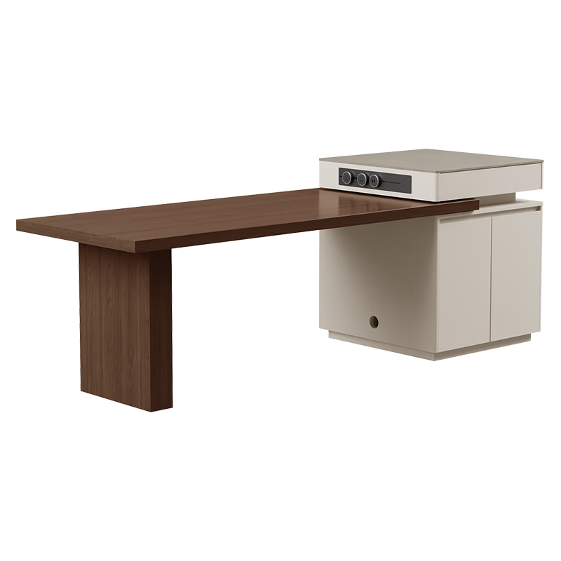 顾家家居意式岛台餐桌饭桌多功能储物岩板台面DS7167KC餐桌【智惠系列】