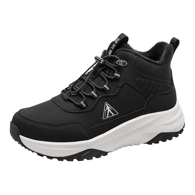 足力健 老人鞋冬季加厚加绒雪地靴保暖鞋25932018J 男 黑色 40