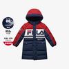 FILA 斐乐 男中大童（130-170）保暖加厚外套男童宽松连帽长款羽绒服