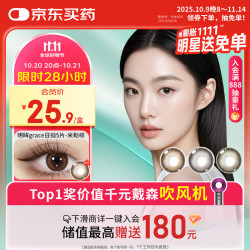 博士伦 Bausch Lomb） 蕾丝明眸 三色蕾丝 优雅灵动  彩色美瞳隐形眼镜 日抛 5片装 米勒棕 125度