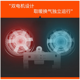 松下浴霸暖风排气一体卫生间风暖换气双电机暖风机浴室普通吊顶式遥控 【照明套装】FV-RB26E1+18瓦方灯