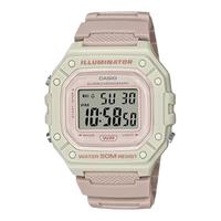 casio卡西欧小方块手表女初高中生运动防水石英电子表 W-218HC