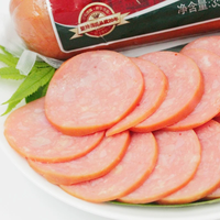 波尼亚 青岛老火腿烤肠 大块肉腱子肉火腿开袋即食香肠 青岛圆火腿350g