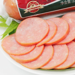 波尼亚 青岛老火腿烤肠 大块肉腱子肉火腿开袋即食香肠 青岛圆火腿350g