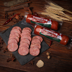 波尼亚 青岛老火腿烤肠 大块肉腱子肉火腿开袋即食香肠 无淀粉肘花火腿240g