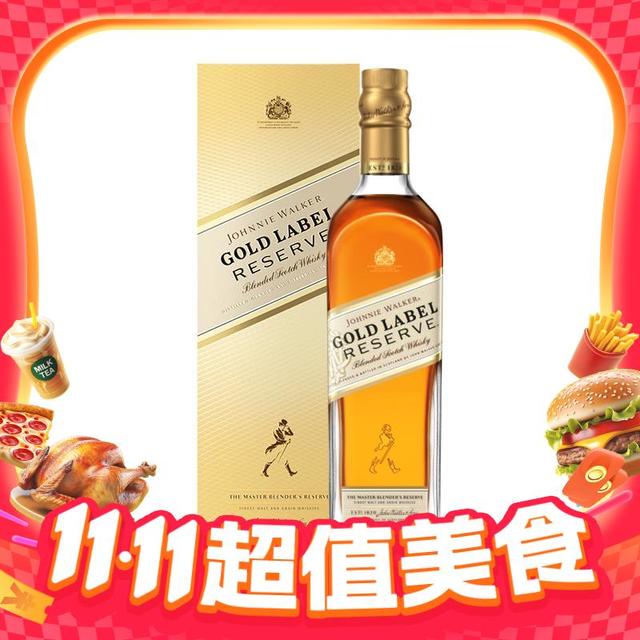 淘金币可用、今日必买：JOHNNIE WALKER 尊尼获加 金牌 苏格兰 威士忌 750ml 单瓶装