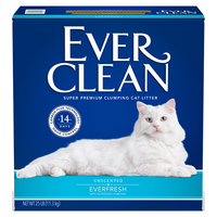 铂钻Ever Clean 低尘高效除臭膨润土矿砂猫砂 蓝标 10L*4盒