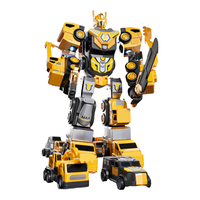 斯纳恩（Snaen）儿童变形玩具车磁力机器人百变模型男孩益智混合色工程合体机器人-黄蜂