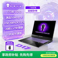 未来人类 魔鬼鱼D17 酷睿i7HX 17.3英寸设计电竞游戏本笔记本电脑