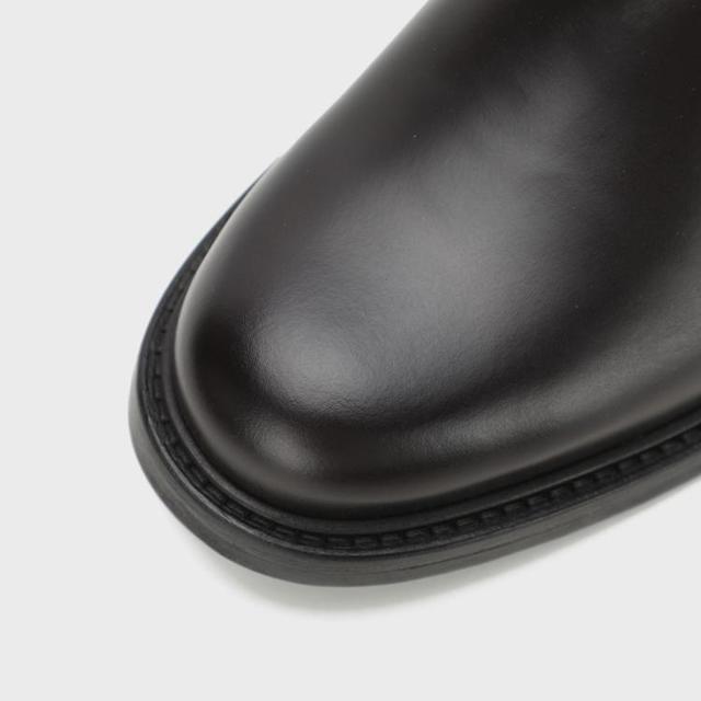 Massimo Dutti 男式牛皮革弹性一脚蹬低跟圆头欧美风短靴