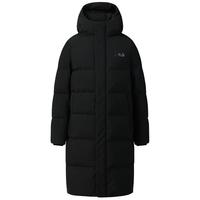 FILA斐乐长款羽绒服保暖防寒连帽双头拉链外套