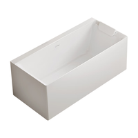 九牧（JOMOO）浴缸家用成人小户型洗澡泡澡池浴室沐浴亚克力方形艺术三裙边浴缸 硬朗方形三面裙普通缸-1.6M 1.6