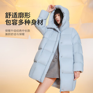 美力城中长款羽绒服轻暖系列三防户外运动时尚休闲百搭女鹅绒外套