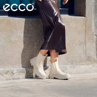 爱步（ECCO）切尔西靴女 女士百搭厚底增高牛皮靴 革新214793 HL