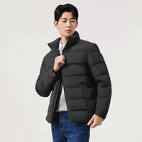 柒牌（SEVEN）三防羽绒服立领拉链石墨烯拒水鸭绒外套 5XL 黑色