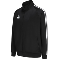 移动端、京东百亿补贴：adidas 外套男秋季跑步运动立领夹克外套保暖运动服 黑/白 L