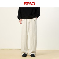 SPAO休闲分割弯刀裤男2025冬季加绒保暖防寒百搭运动裤子 SPWK25SK18XY