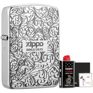 ZIPPO打火机之宝防风煤油 1941复刻版-古银唐草-2025限量版 含油套装 1941复刻唐草-25年【含油】