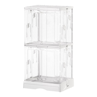 布卡星 50星赏双层鸟笼虎皮玄凤鹦鹉笼横丝大号豪华别墅牡丹鸟笼子 50双层星赏笼