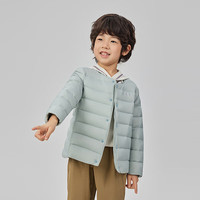 波司登（BOSIDENG）25轻薄羽绒服男女儿童款5A抗菌90绒圆领内胆保暖百搭外套 云川绿4842 150 /72