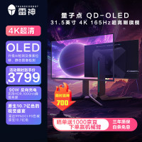 雷神 黑武士 DU32F165E 31.5英寸 QD-OLED 显示器(3840×2160、165Hz、99% DCI-P3)