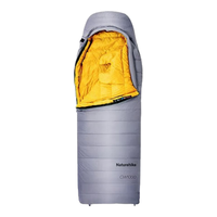 Naturehike挪客户外蝉翼信封带帽羽绒睡袋户外徒步登山超轻鸭绒保暖春夏秋冬四季 CW700星空灰 L