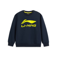 李宁 LI-NING儿童卫衣2025春秋款深海军蓝 110cm