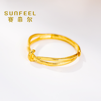 赛菲尔万足-足金同心结爱系成绳结黄金戒指 HJ020417