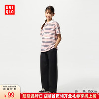 优衣库童装女童快干廓形运动裤弯刀镰刀长裤吸汗速干480343