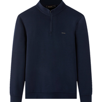 雅戈尔T恤男双面莫代尔混纺面料拉链套头针织衫柔软舒适 藏青 XL
