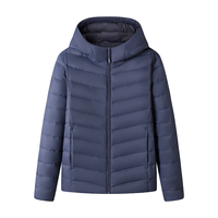 雅鹿羽绒服女士轻薄秋羽绒连帽简约纯色修身保暖短款外套 米白 170 