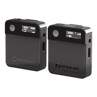 力卡 Mi2 pro一拖二无线麦克风领夹胸唛单反相机手机直播视频采访录音收音话筒小蜜蜂 Mi pro板载录音 单人话筒