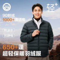 保暖服饰、京东百亿补贴：网易严选 【防钻绒保温层】90%鸭绒轻薄羽绒服 男女同款 立领款 4216499