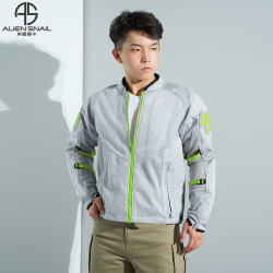 外星蜗牛 摩托车骑行服 银灰