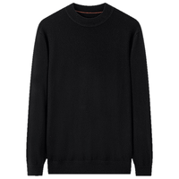 雅戈尔毛衫男士全羊毛半高领羊毛衫80支全羊毛织物温暖舒适 黑色 L 105cm （145-165斤）