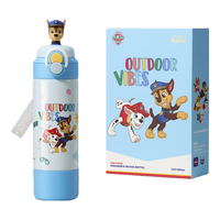 汪汪队立大功儿童保温杯幼儿园吸管水杯男女孩水壶双饮杯生日礼物