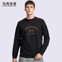 马克华菲重磅卫衣潮牌高级感男款上衣男柔软亲肤设计感套头衫 MK6621黑色 3XL