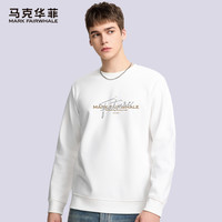 马克华菲重磅卫衣潮牌高级感男款上衣男柔软亲肤设计感套头衫 L MK6607白色
