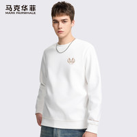 马克华菲重磅卫衣潮牌高级感男款上衣男柔软亲肤设计感套头衫 MK6611白色 M