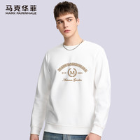 马克华菲重磅卫衣潮牌高级感男款上衣男柔软亲肤设计感套头衫 MK6621白色 XL