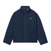Levi's李维斯同款美式休闲时尚牛仔羽绒服外套 深蓝 L
