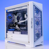 航嘉机箱GX760S/G63战戟电脑台式机侧透明白色海景房360水冷matx