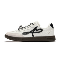 安踏曼舞丨芭蕾风薄底板鞋女T头德训舞蹈休闲运动鞋 象牙白/基础黑/一度灰 40 女子