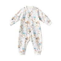 欧孕婴儿连体衣秋冬男女宝宝衣服纯棉加厚夹棉哈衣爬爬服打底睡衣