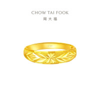 有券的上、今日必买：CHOW TAI FOOK 周大福 黄金戒指 EOF187 128 约3.15g
