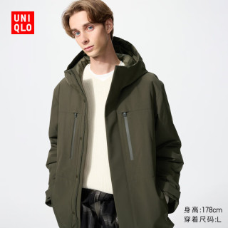 今日必买：优衣库 男装高性能复合连帽外套保暖夹克含羽绒智暖衣478277
