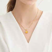 周生生 足金花卉黄金吊坠三金首饰挂坠83686P 2.85克