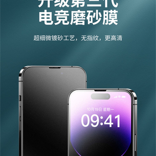 摩斯维 苹果14钢化膜 iPhone13磨砂膜 12防窥 11/xs/xr手机膜 8plus防偷窥