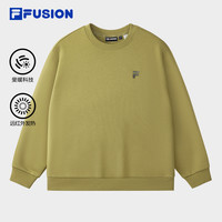 FILA FUSION斐乐潮牌款套头加绒卫衣 【加绒】海苔绿 XXXL
