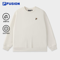 FILA FUSION斐乐潮牌款套头加绒卫衣2025秋休闲宽松上衣 【加绒】牧筠白-IV 170/92A/M